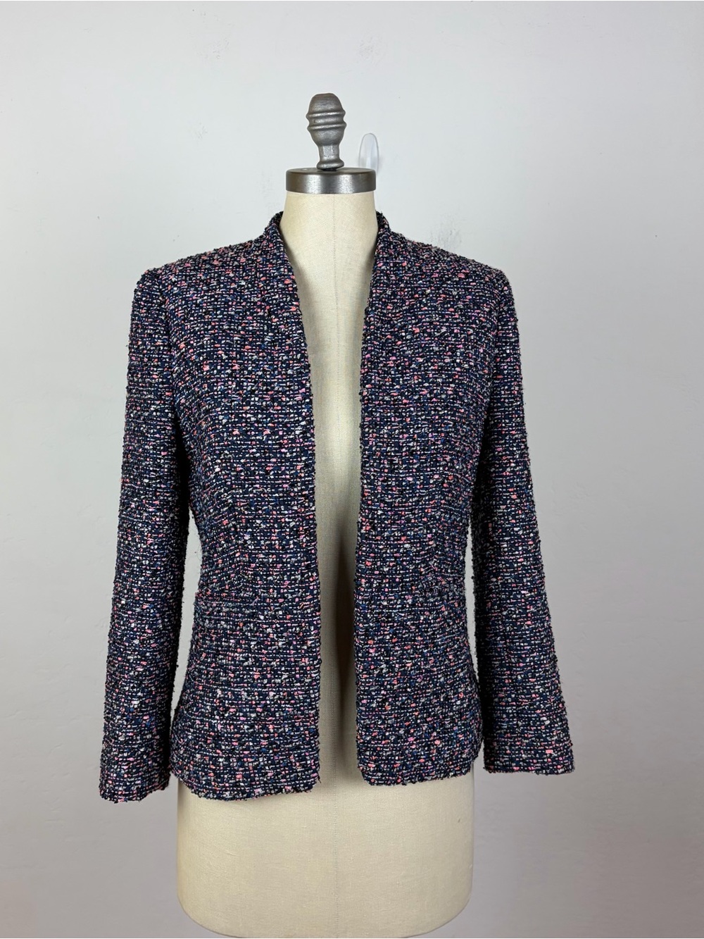 J. Crew Going out blazer in pink confetti tweed